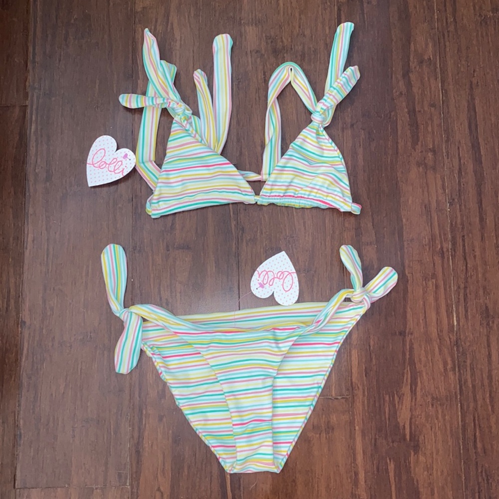 Lolli Swim rainbow stripe swimsuit